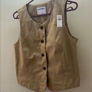 Old Navy Khaki Sleeveless Vest